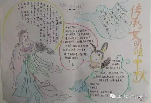 知中秋,话传统聊城八中开展以浓情中秋共圆梦为主题的手抄报才艺展示活动