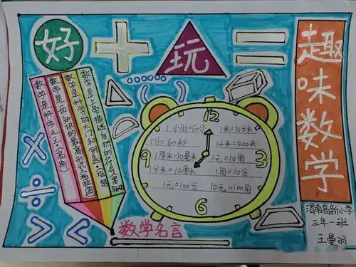 高新小学三年级趣味数学手抄报比赛