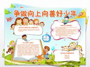 向上向善好少年小报国学善文化手抄小报素材图片模板psd设计图下载道德与法治手抄报大全编号16373004