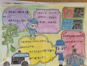 制锦市街道开展扫黑除恶进校园,平安伴我共成长手抄报绘制活动