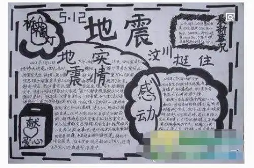 汶川大地震手抄报