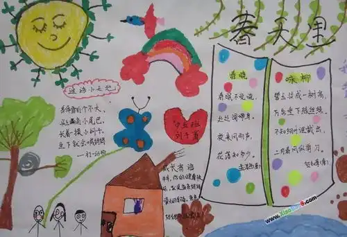 乍暖还寒,来自小朋友们春天的手抄报