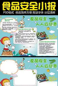 食品安全手抄报内容快速检测小报模板图片素材psd下载55.71mb其他大全安全健康手抄报