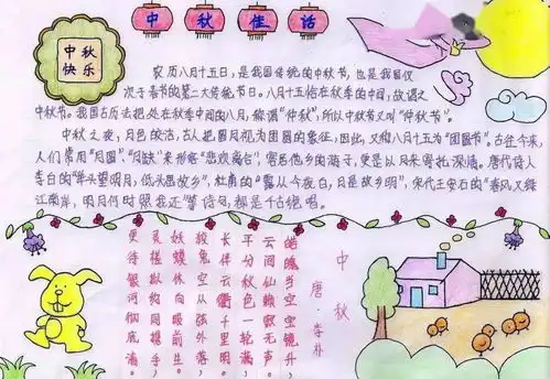 中秋节手抄报来了模板好句好段快给孩子收藏好