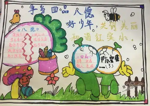 争当四品八德好少年手抄报图片3张