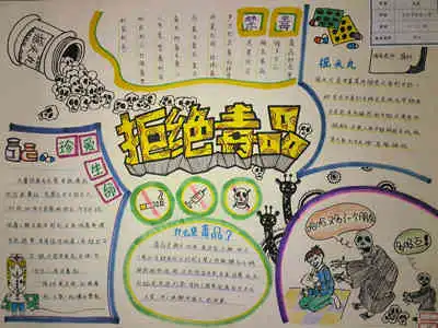 禁毒手抄报吸毒的痛苦