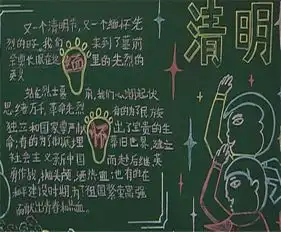 小学生清明节黑板报内容