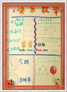 三年级快乐数学手抄报