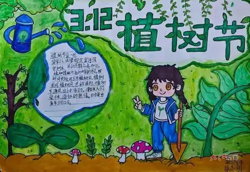广信区第一小学举办植树节学生手抄报评比活动图