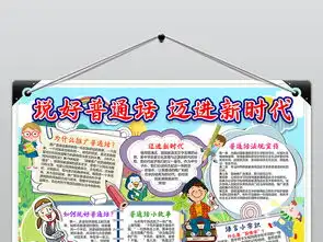 汉字小报说好普通话迈进新时代写规范字推广普通话手抄报语言文明礼仪手抄电子小报图片素材psd模板下载98.07mb语文手抄报大全学科手抄报