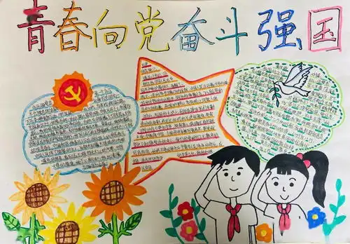 青春向党,奋斗强国绘画手抄报短视频原创征集活动手抄报组获奖作品展