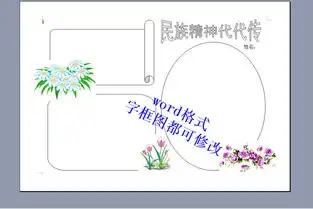 民族精神空白手抄报样版图片模板worddoc设计图下载电子大全编号15666826