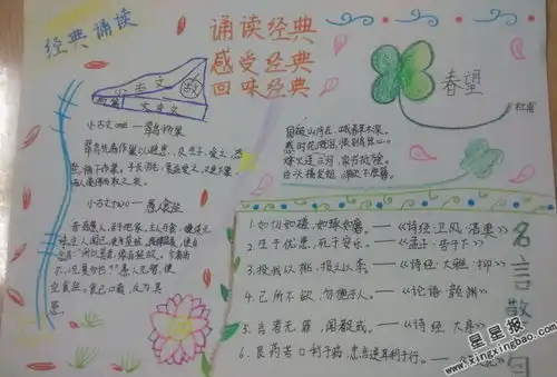 经典诵读手抄报图片