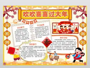 2019喜迎春节新年校园寒假小报手抄模板图片psd设计图下载元旦手抄报大全编号19152937