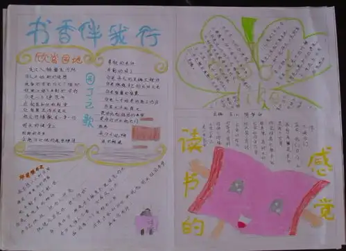 书香伴我行手抄报图片和资料