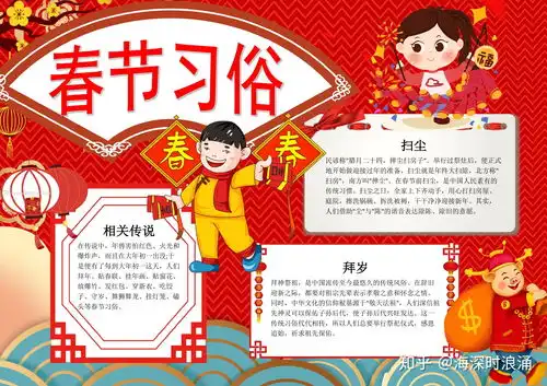 春节手抄报写什么内容好精选新年习俗手抄报word合集
