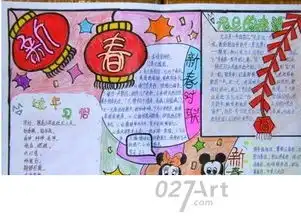 2014马年春节手抄报新春祝福
