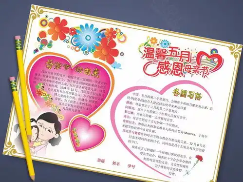 母亲节手抄报模板视频教程超多素材,孩子肯定用得上