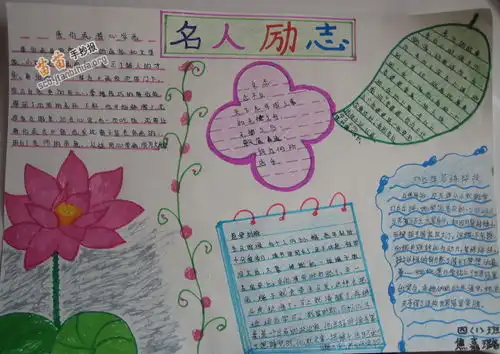 名人励志手抄报图片资料