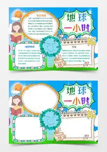 地球一小时环保小报手抄报模版word模板下载docx格式熊猫办公
