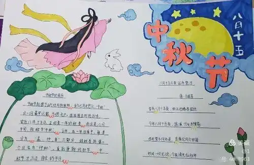 月满中秋话团圆邢台七中十五中联合校和慧苑开展中秋节手抄报展