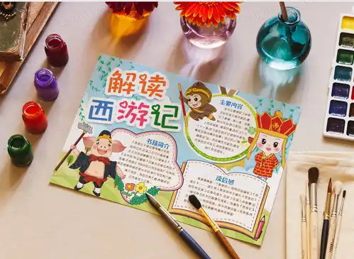 四大名著西游记阅读小报手抄报模版word模板下载熊猫办公