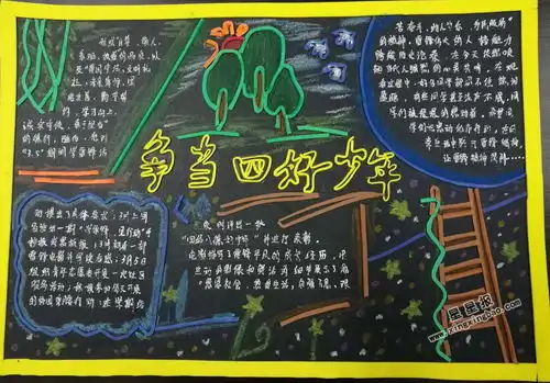 争当四好少年手抄报图片5张
