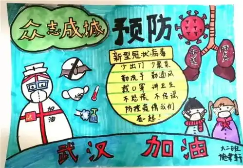 全民战疫,众志成城港城师生书画送祝福