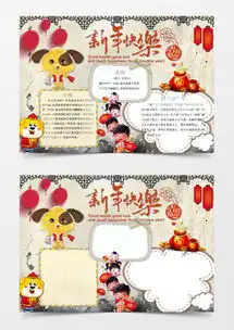 可爱呆萌新年快乐手抄报word模板下载熊猫办公
