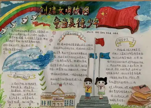 幸福校园文明随行人北西区庆元旦小报作品展