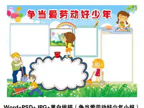 争当爱劳动好少年小报劳动节电子手抄报素材模版图片模板worddoc设计图下载劳动节手抄报大全编号17728457