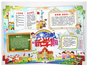 word开学啦小报新学期新目标手抄报模板图片素材worddoc下载216.61mb其他大全