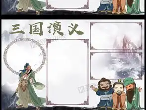 手绘中国风三国演义电子小报模板图片素材psd分层格式下载其他大全