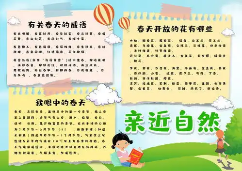 亲近自然手抄报图片