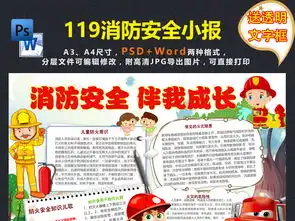 小学生校园安全手抄报消防知识宣传小报模板图片素材psd下载31.32mb消防安全手抄报大全安全健康手抄报