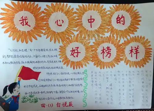 我心中的好榜样手抄报版面设计图