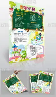数学小报趣味数学乐园手抄报知识小报竖版图片模板下载