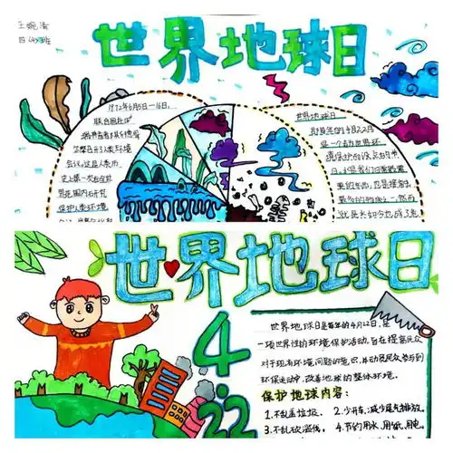 童心爱地球一起守家园潢川县行知小学开展世界地球日主题教育活动