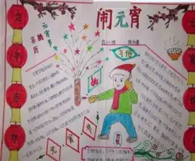元宵节手抄报正月十五闹花灯