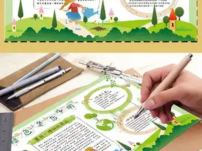绿色清新生态文明环保公益手抄报小报图片模板cdr设计图下载保护环境手抄报大全编号18466793