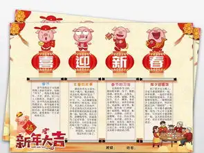 2019猪年喜迎新春春节新年寒假电子小报图片素材元旦手抄报大全psd模板下载226.76mb节日手抄报