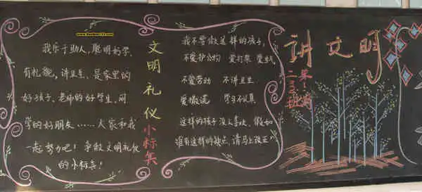文明礼仪黑板报日常礼貌用语