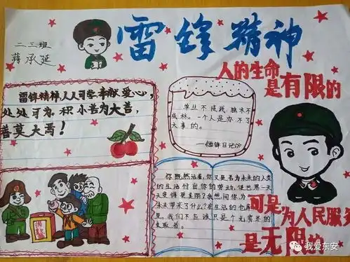 雷锋精神牢记在心,东安明德学子用手抄报表达心声