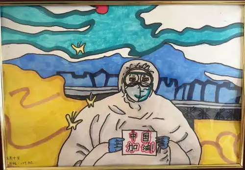 请看绿春小朋友画中的战疫