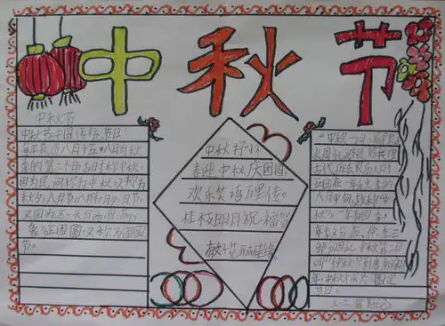 中秋节手抄报资料2