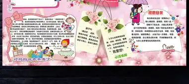 38妇女节快乐小报母亲节手抄电子小报图片模板psd设计图下载母亲节妇女节手抄报大全编号14782457