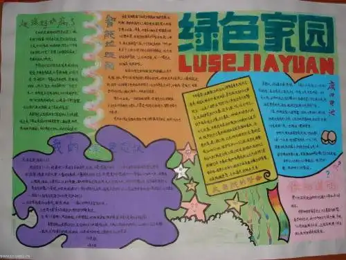 环保手抄报绿色家园