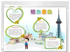 青岛旅行手抄报图片模板下载
