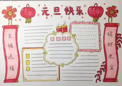 2020年最新元旦手抄报合集,快快来学习