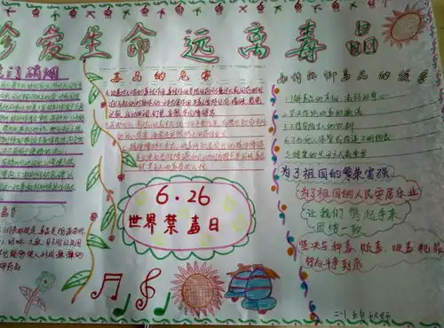 珍爱生命远离毒品手抄报图片大全